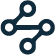 A black and white icon representing network connectivity, with interconnected nodes and lines.