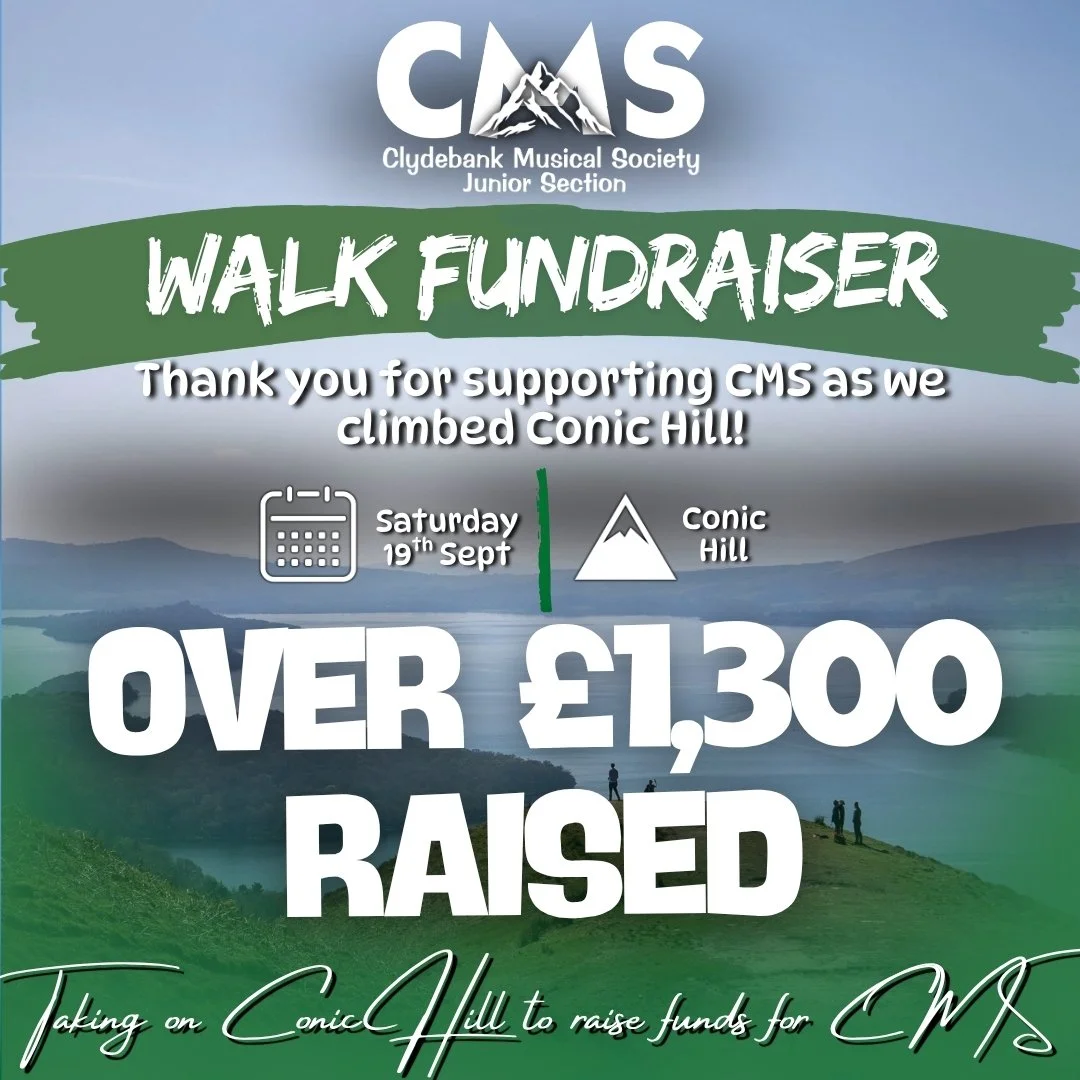 🥾 Over &pound;1,300 raised! ⛰️💚

On Saturday, our CMS Juniors took on Conic Hill and we&rsquo;re absolutely delighted to have raised over &pound;1,300 towards Les Mis&eacute;rables School Edition! 🇫🇷
Our shows are about so much more than what hap