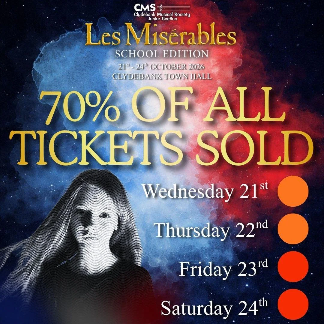 🌹 SIX WEEKS TO GO 🌹

Tickets are moving faster than ever, with 70% already sold across all four performances!

Saturday night is now all but sold out, with availability becoming limited across the week. Don&rsquo;t leave it too late!

📅 21st&ndash