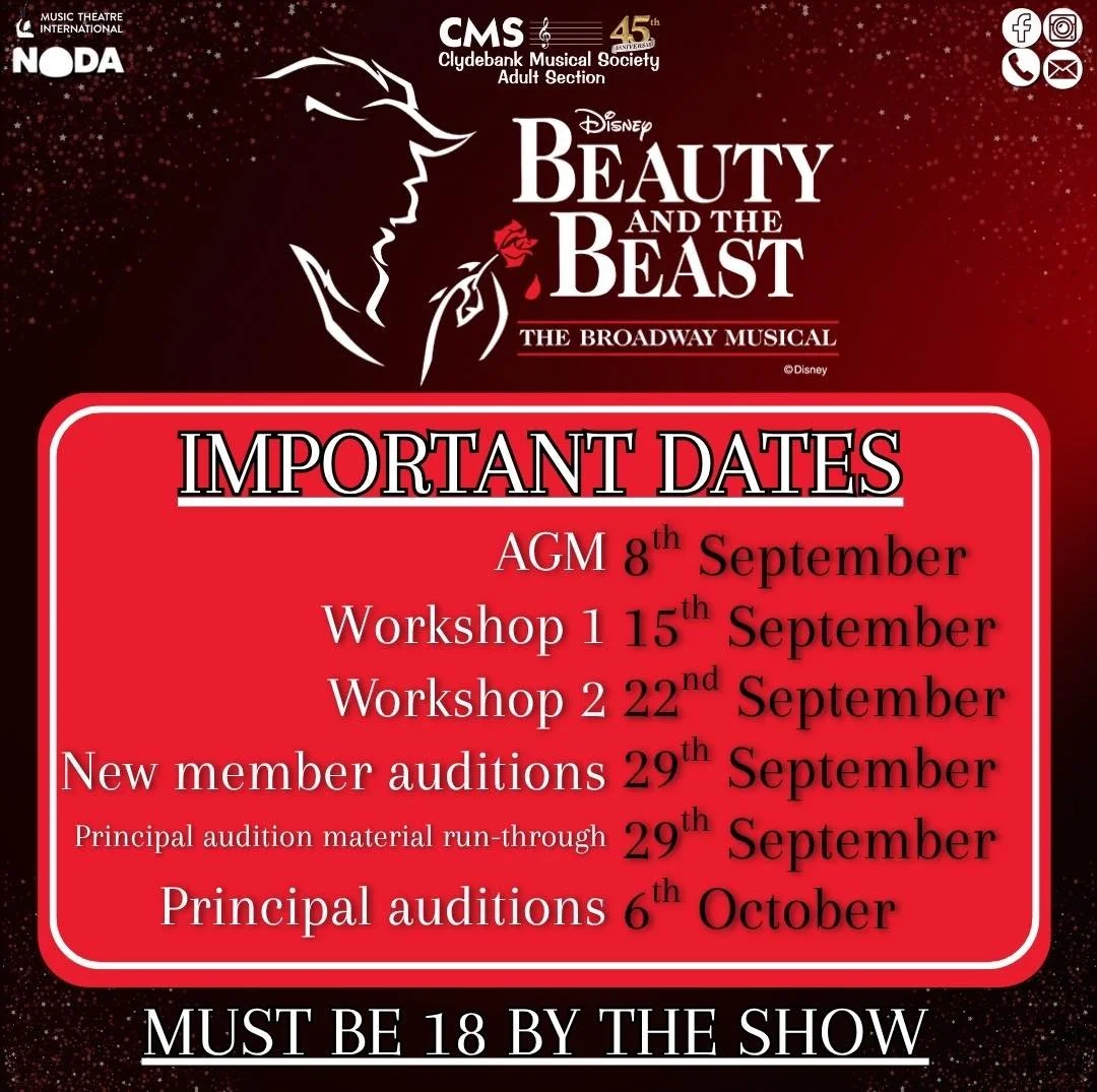 🌹 NEW WORKSHOP DATE ADDED 🌹

Due to the incredible number of people who have signed up, we&rsquo;re adding an extra Beauty and the Beast workshop and starting one week earlier!

Our FIRST workshop will now take place on Tuesday 15th September.

New
