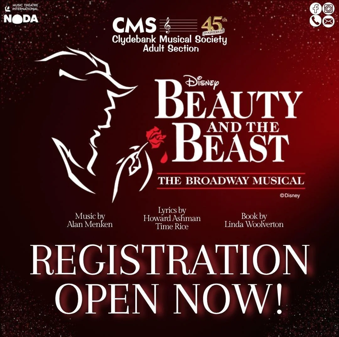 🌹 Registration is now open! 🌹

Join CMS&rsquo;s Adult Section for our 45th anniversary production of Disney&rsquo;s Beauty and the Beast!

Whether you&rsquo;re returning or joining us for the first time, we&rsquo;d love you to be our guest! 🥀

🔗 