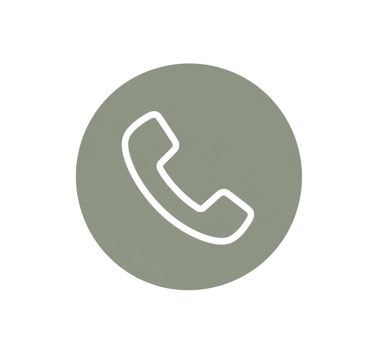 A phone receiver icon inside a gray circle on a black background.