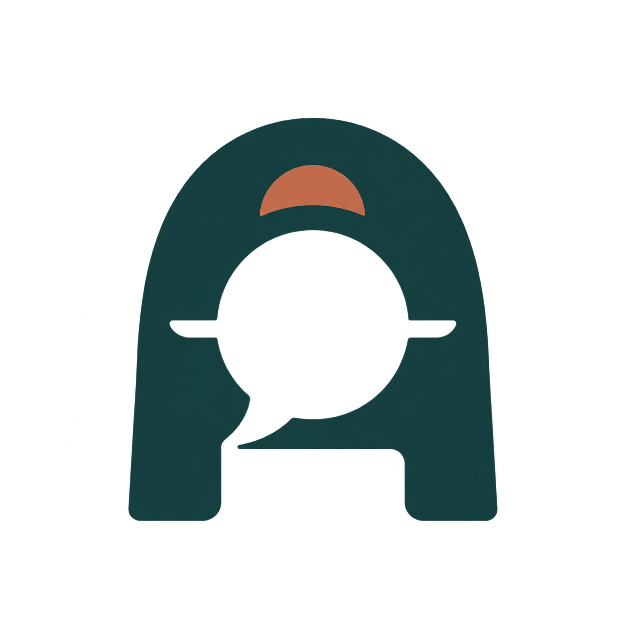 Symbole AutomIAbzh : une arche et une bulle de conversation