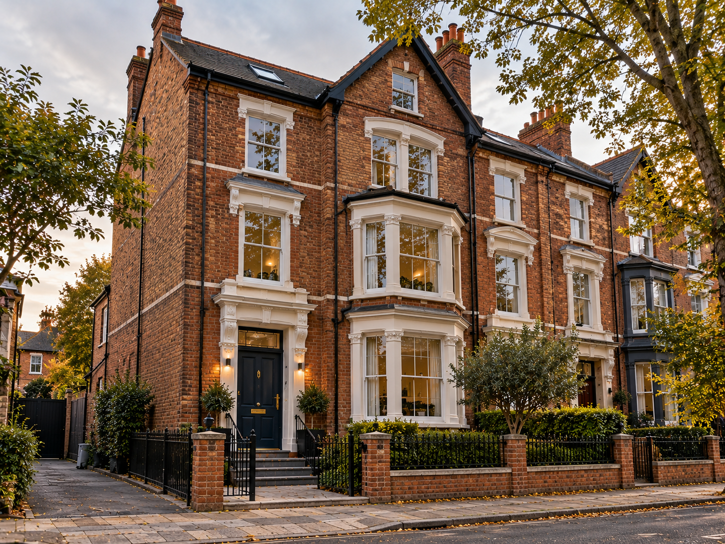 Autumn Victorian Townhouse Row.png