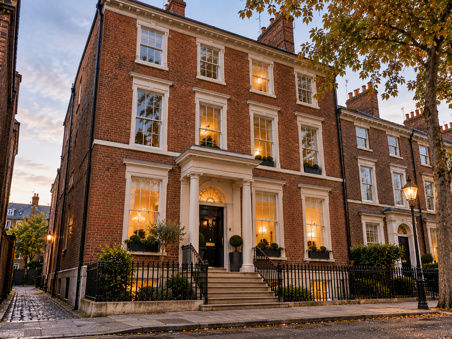 Twilight Glow on a Georgian Townhouse Row.png