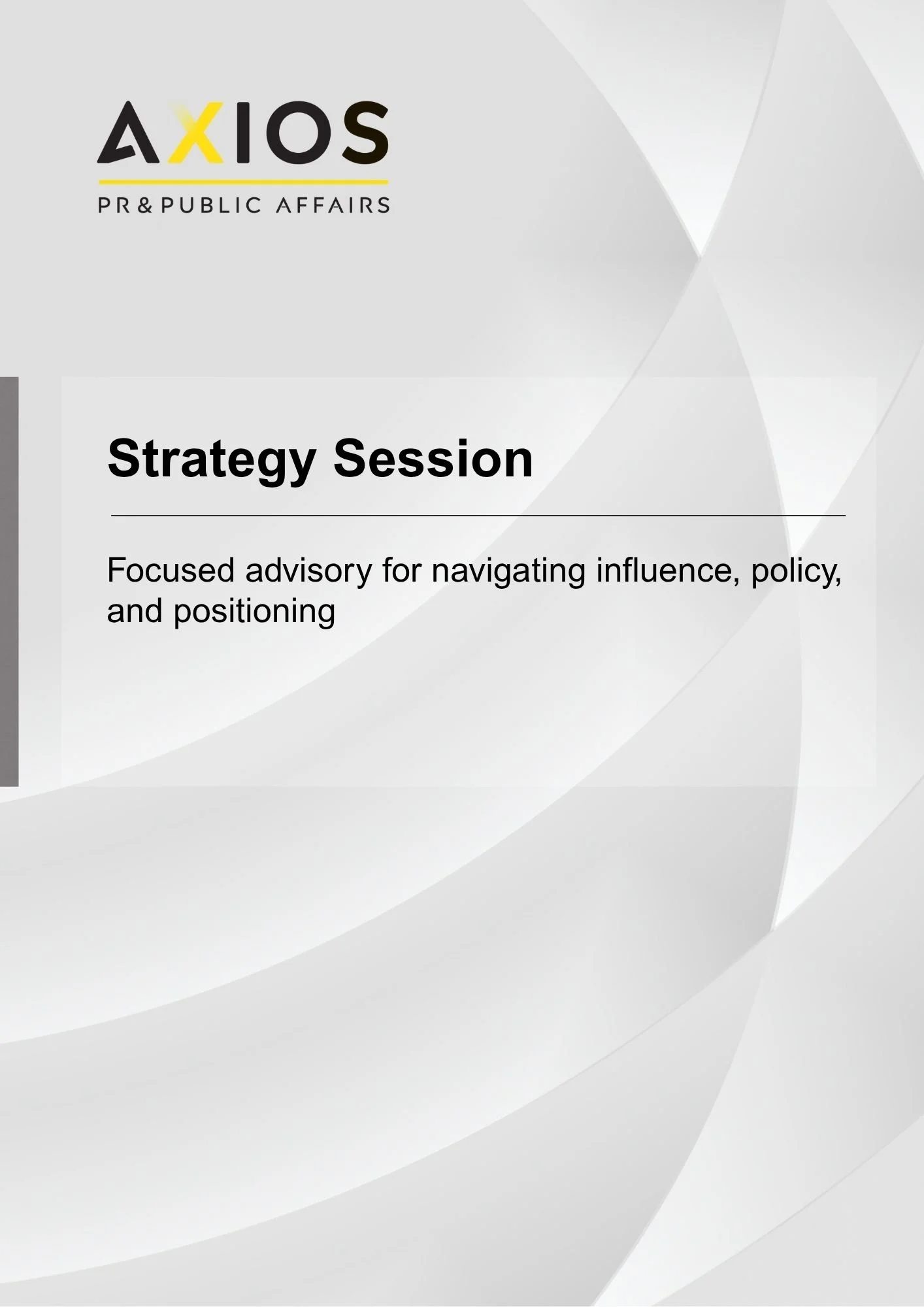 One hour strategy session and tailored recommendations