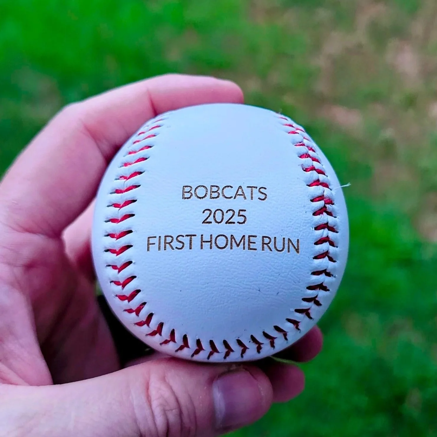 Engraved Baseball Text