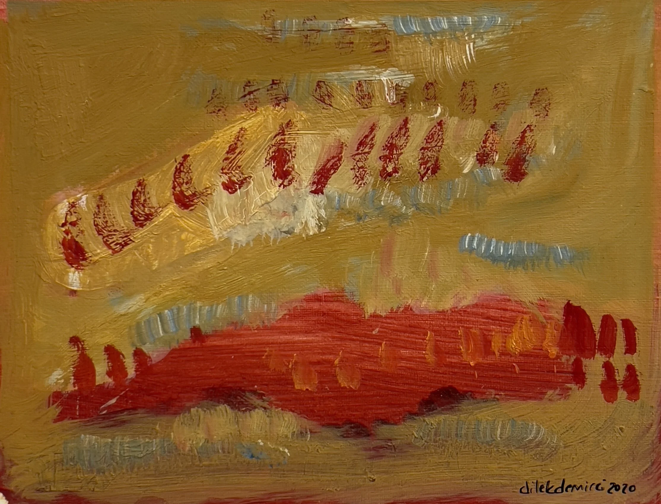 2020, oil on paper, 14 x 18 cm