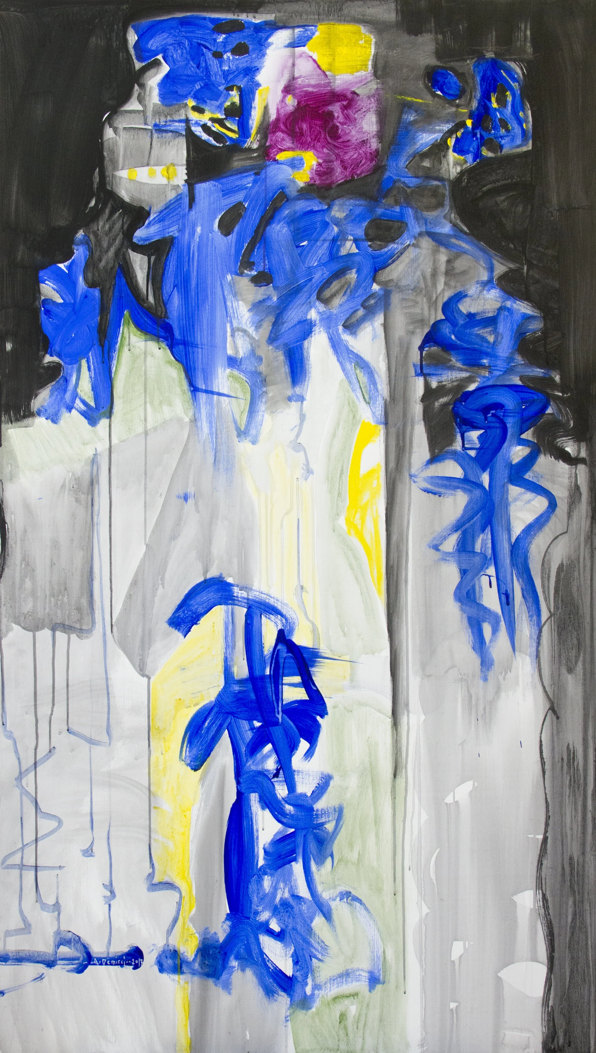2017, acrylic on linen, 162 x 90cm