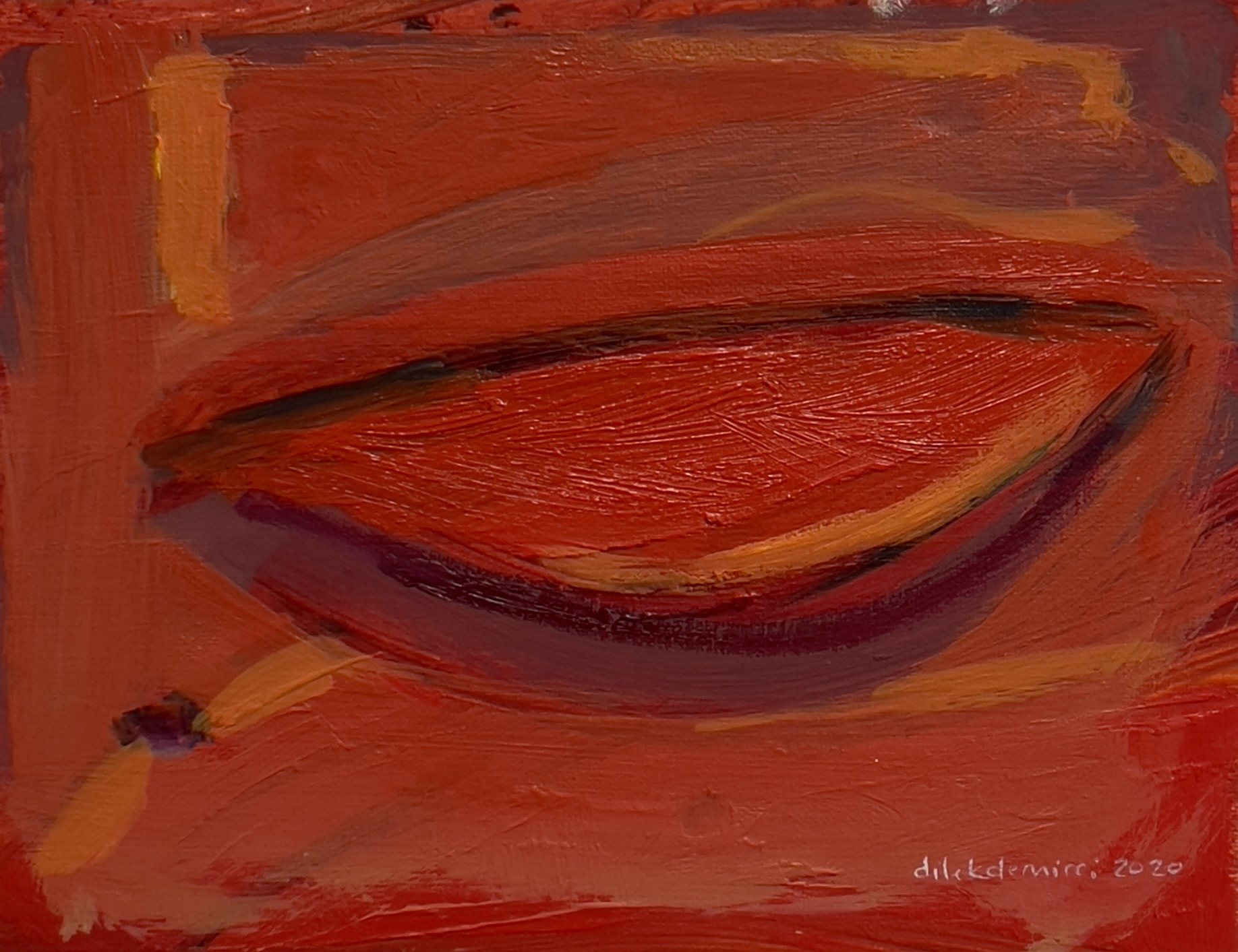 2020, oil on paper, 14 x 18 cm