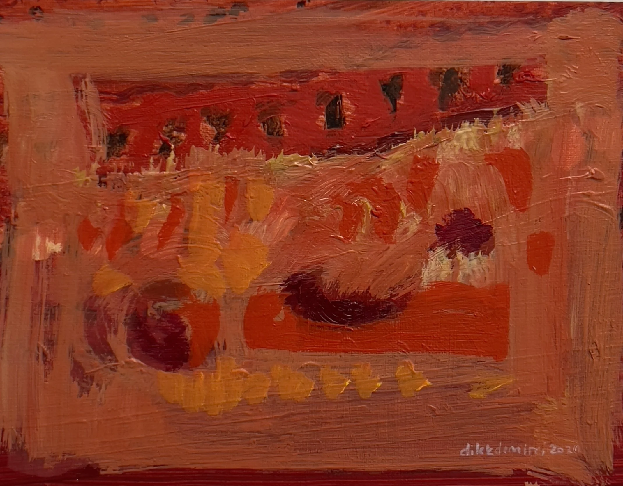 2020, oil on paper, 14 x 18 cm