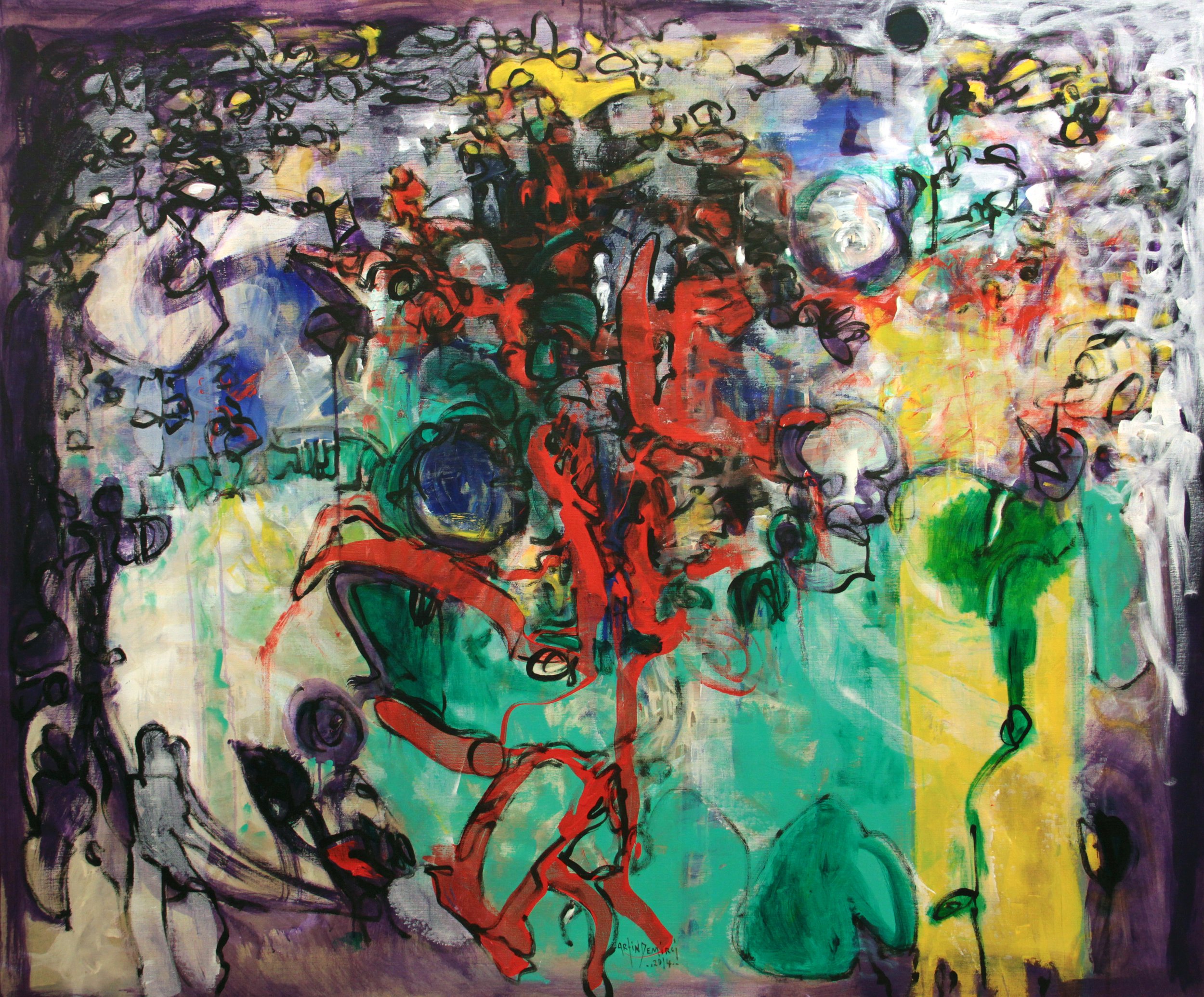 2014, acrylic on linen, 160 x 192 cm