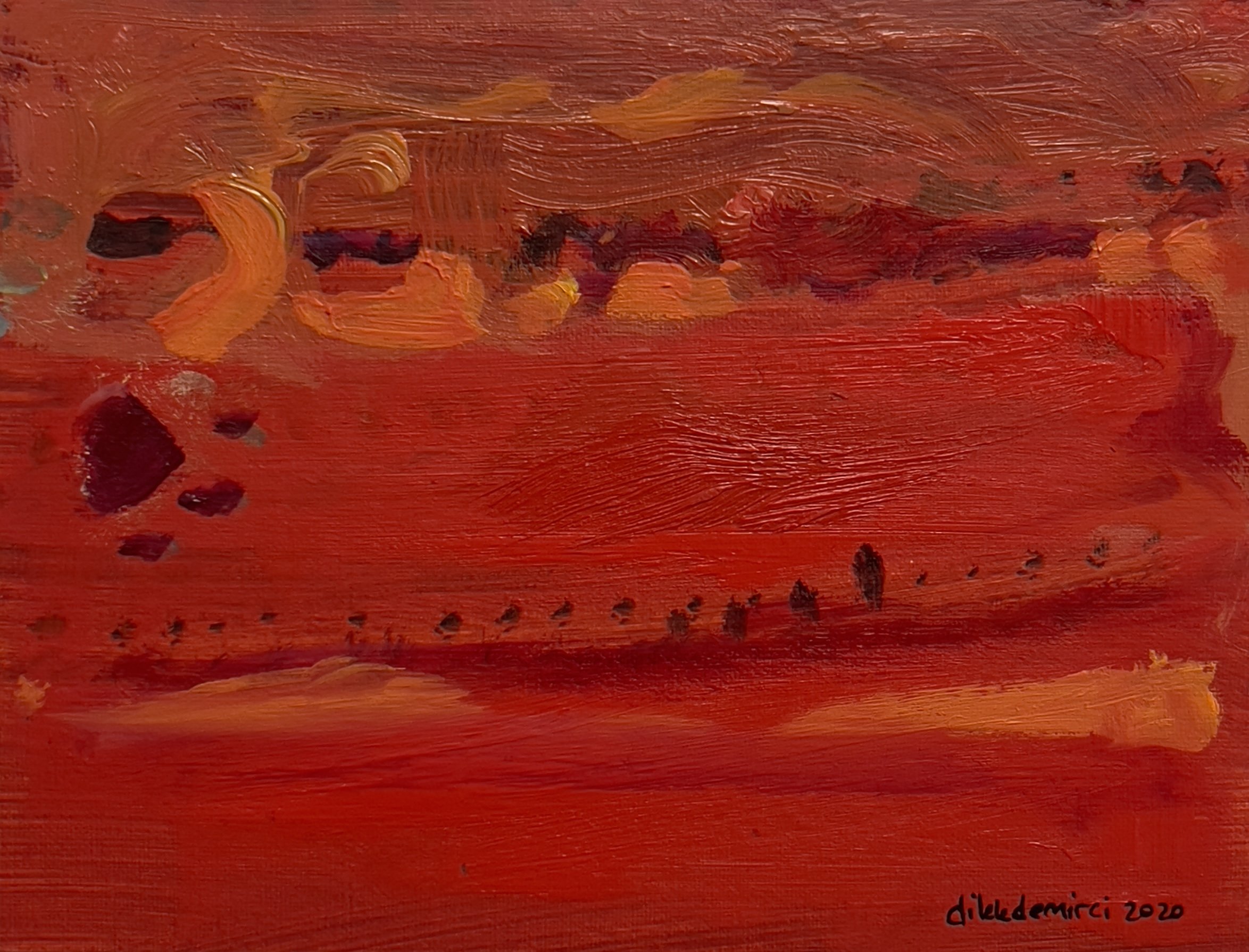2020, oil on paper, 14 x 18 cm