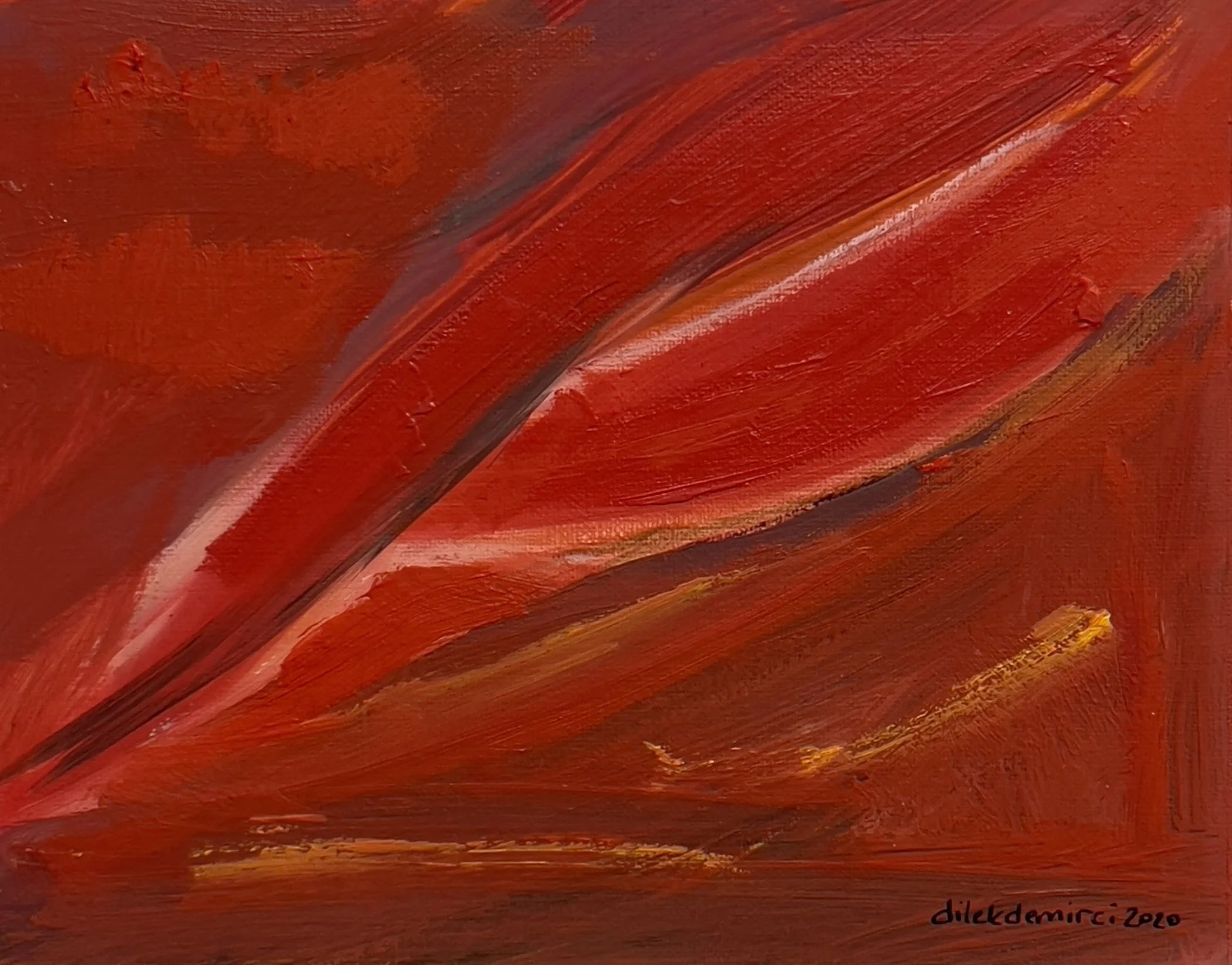 2020, oil on paper, 14 x 18 cm