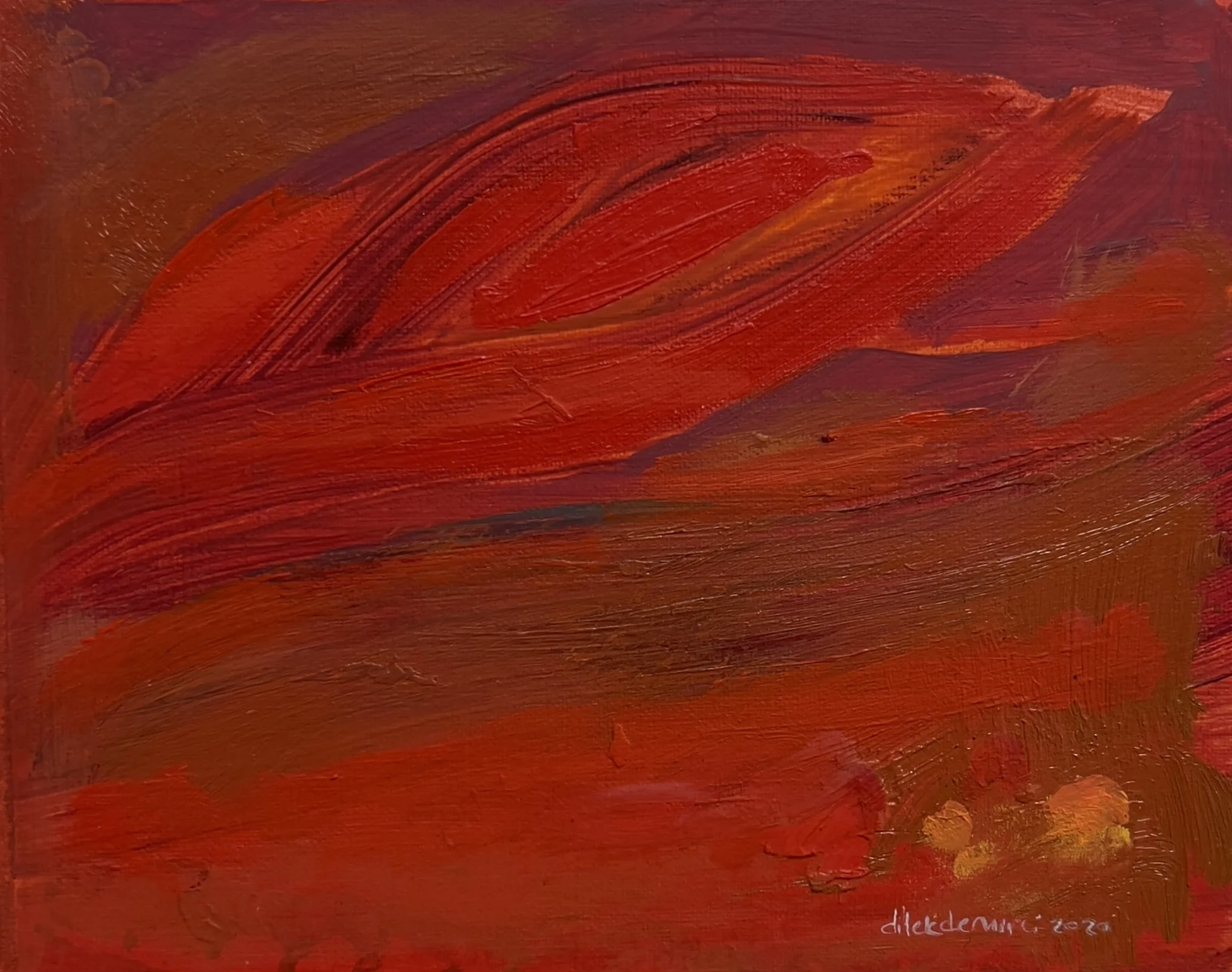 2020, oil on paper, 14 x 18 cm