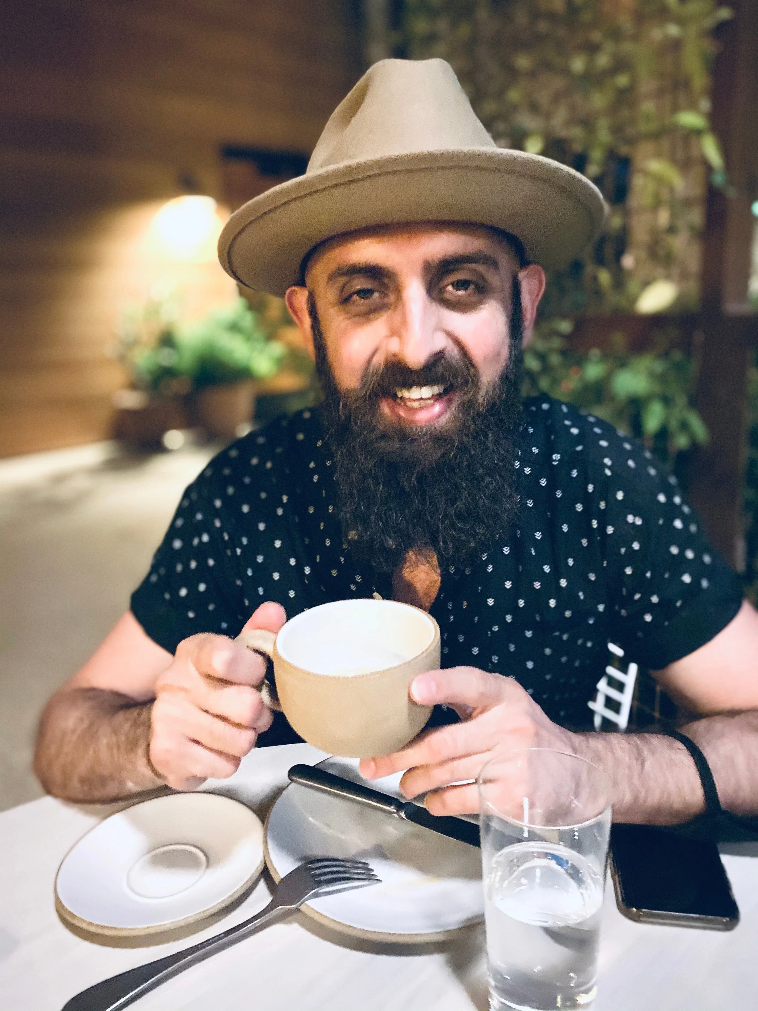 Konstantin Alexander, creative director and producer, sitting down for a conversation