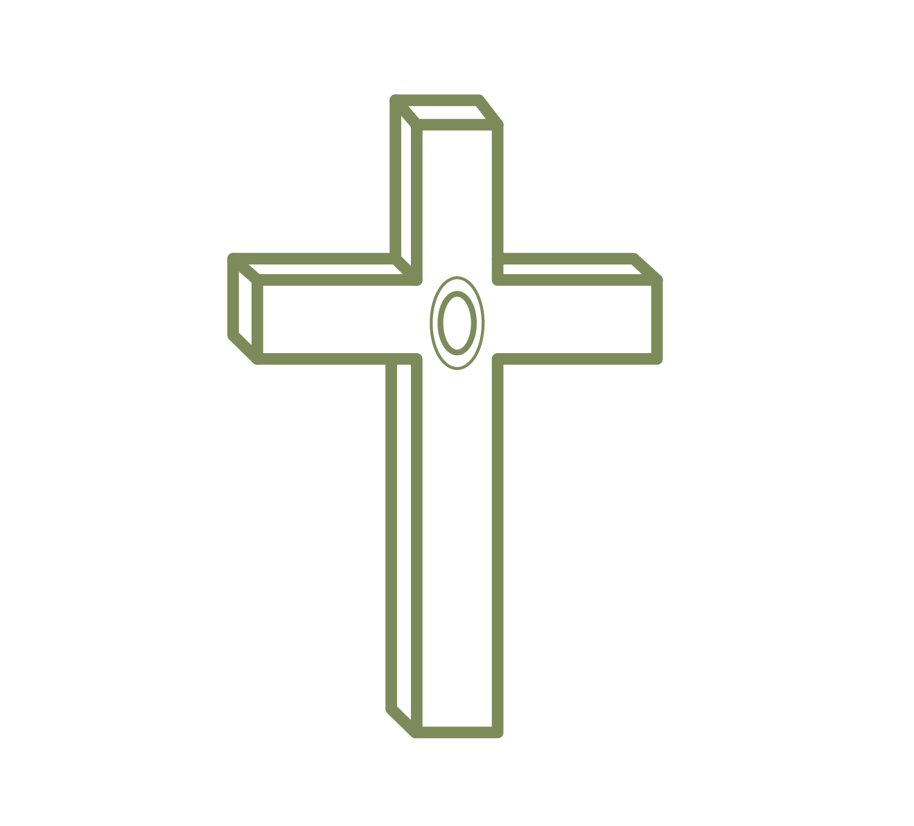Drawing of a cross