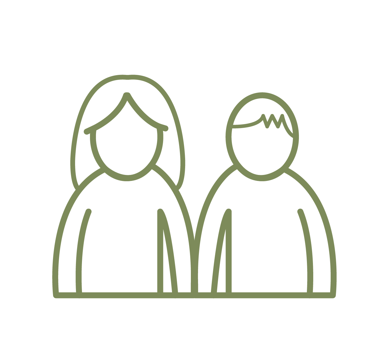 Drawing of a man and woman as a couple