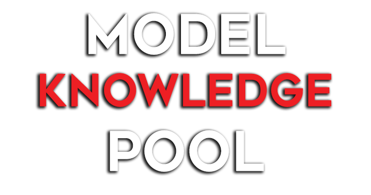 Text graphic with the words "Model Knowledge Pool" on a black background, with "Knowledge" in red and the other words in white.