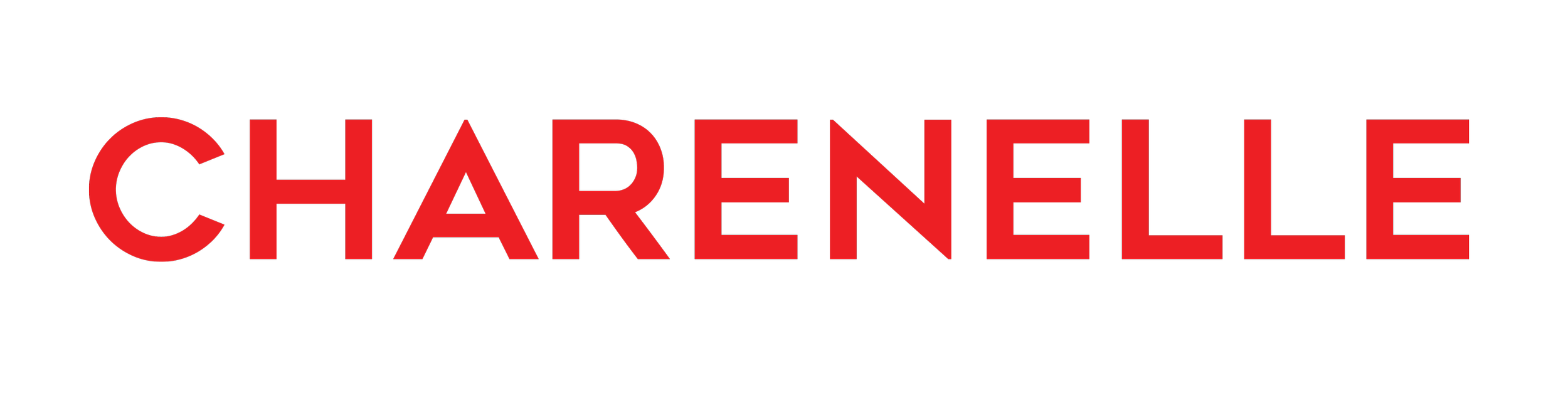 The word 'CHARNELLE' written in large red capital letters on a black background.