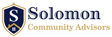 Solomon Community Advisors logo with shield emblem and text