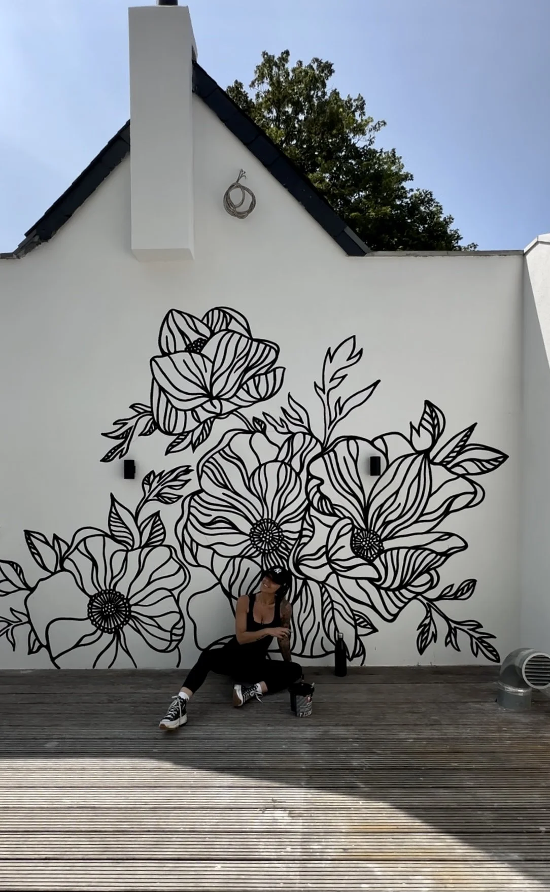 Fresque murale monumentale réalisée par Stéphanie Fontaine à Bruxelles
