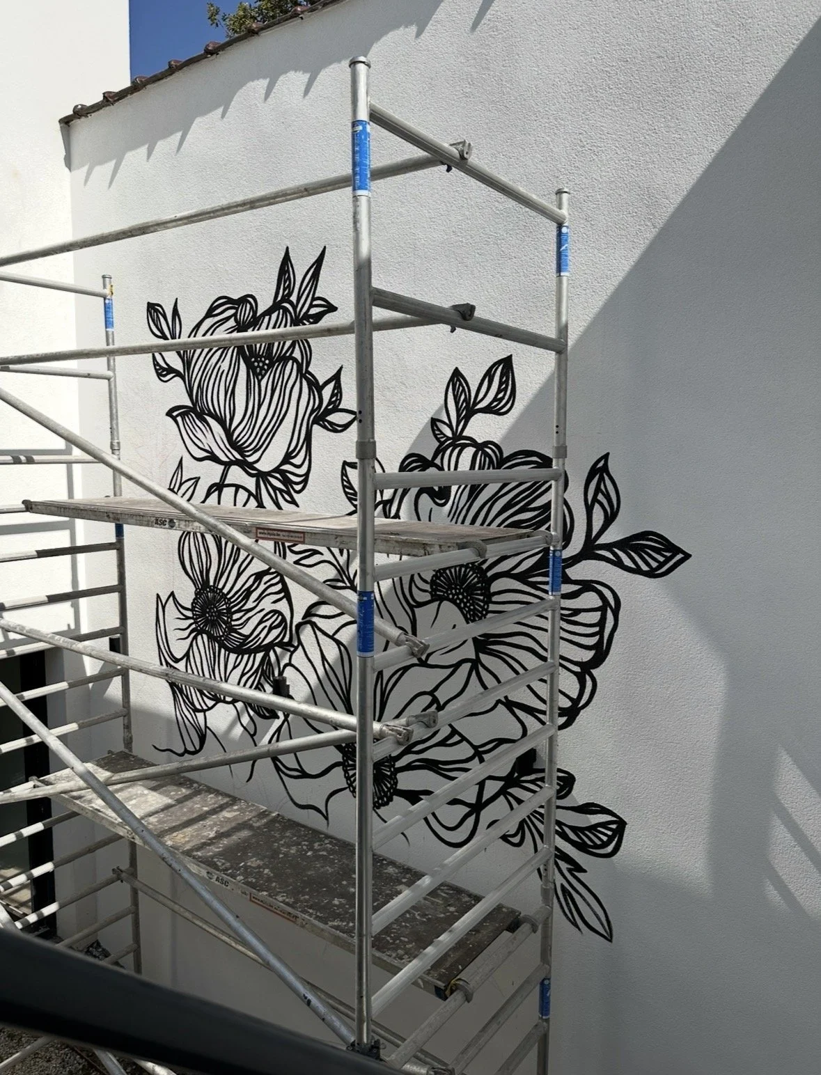 Fresque murale monumentale réalisée par Stéphanie Fontaine à Bruxelles