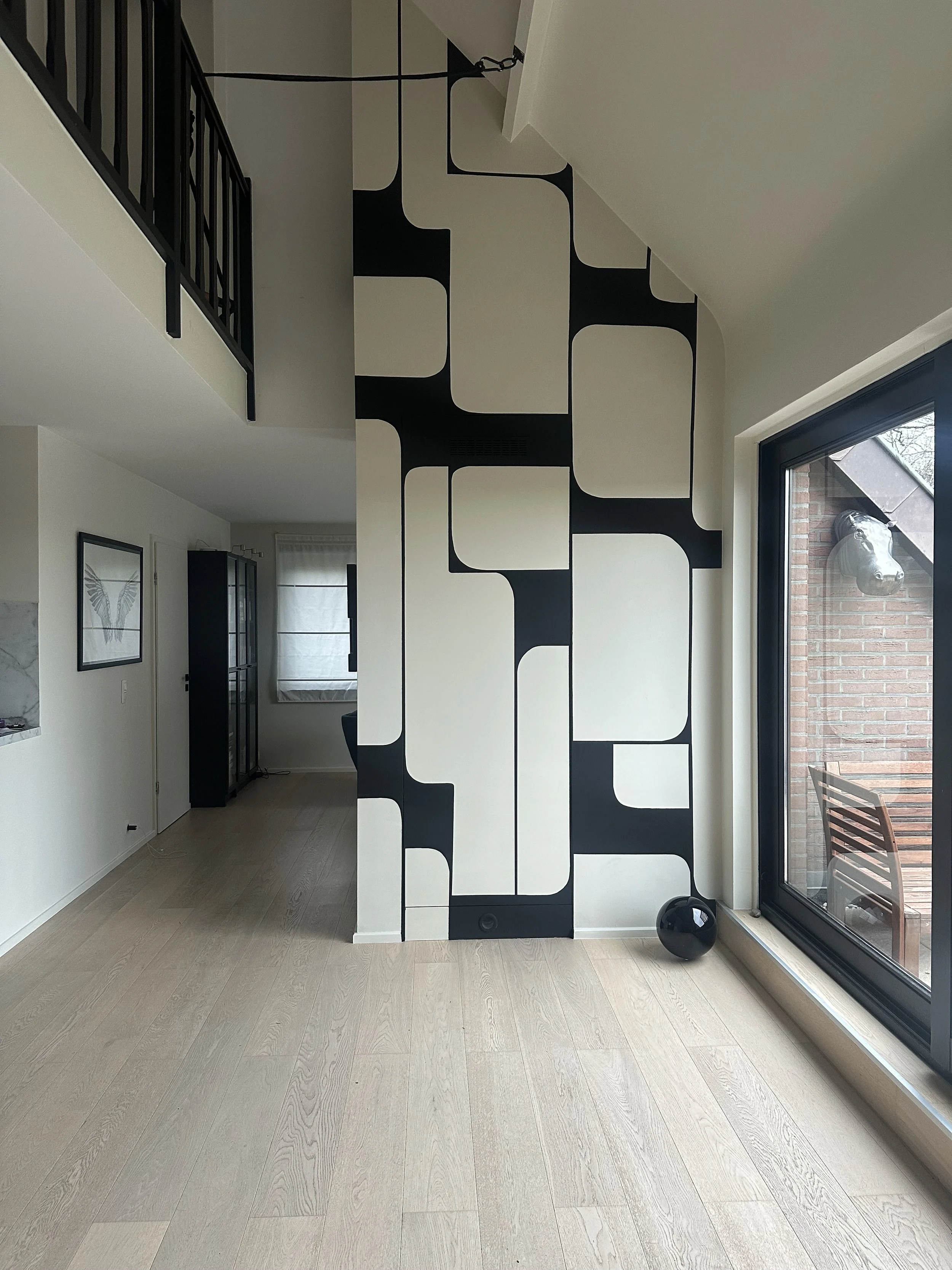 Fresque murale réalisée par Stéphanie Fontaine pour une habitation privée à Grez-doiceau