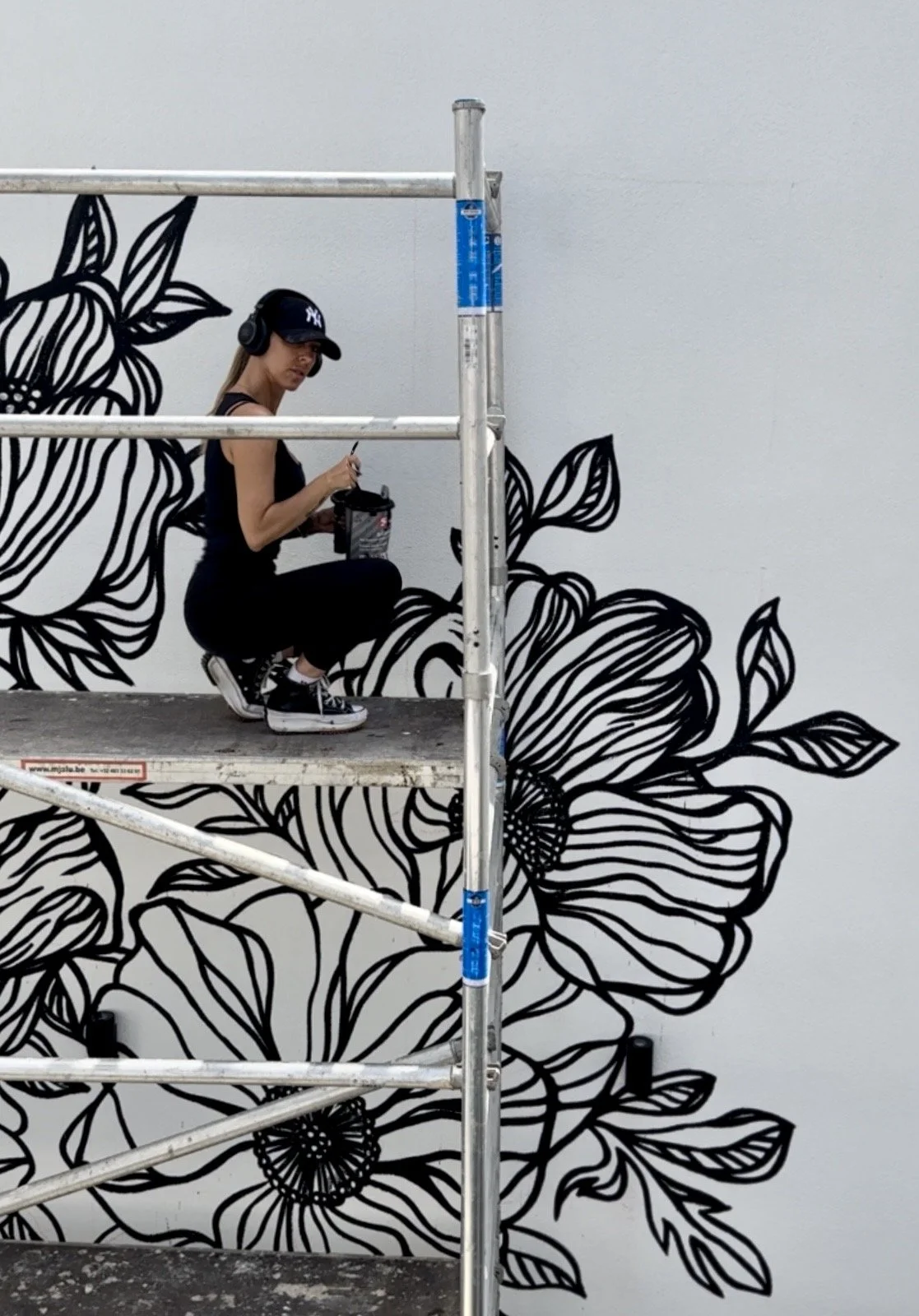 Fresque murale monumentale réalisée par Stéphanie Fontaine à Bruxelles
