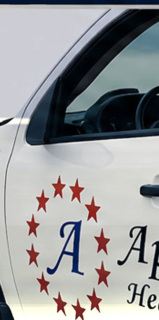 Apache Heat & Air branded service truck — Greater Tulsa Metro