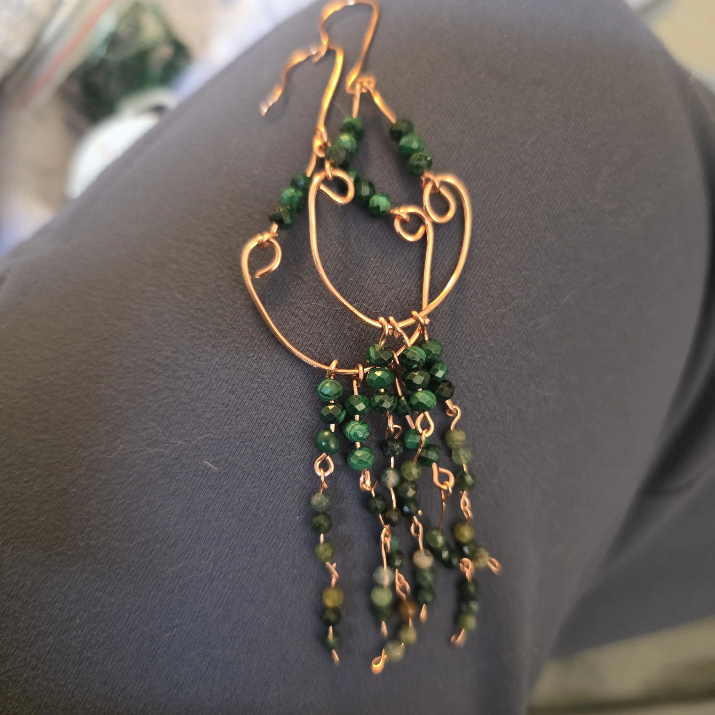 Malachite Earrings