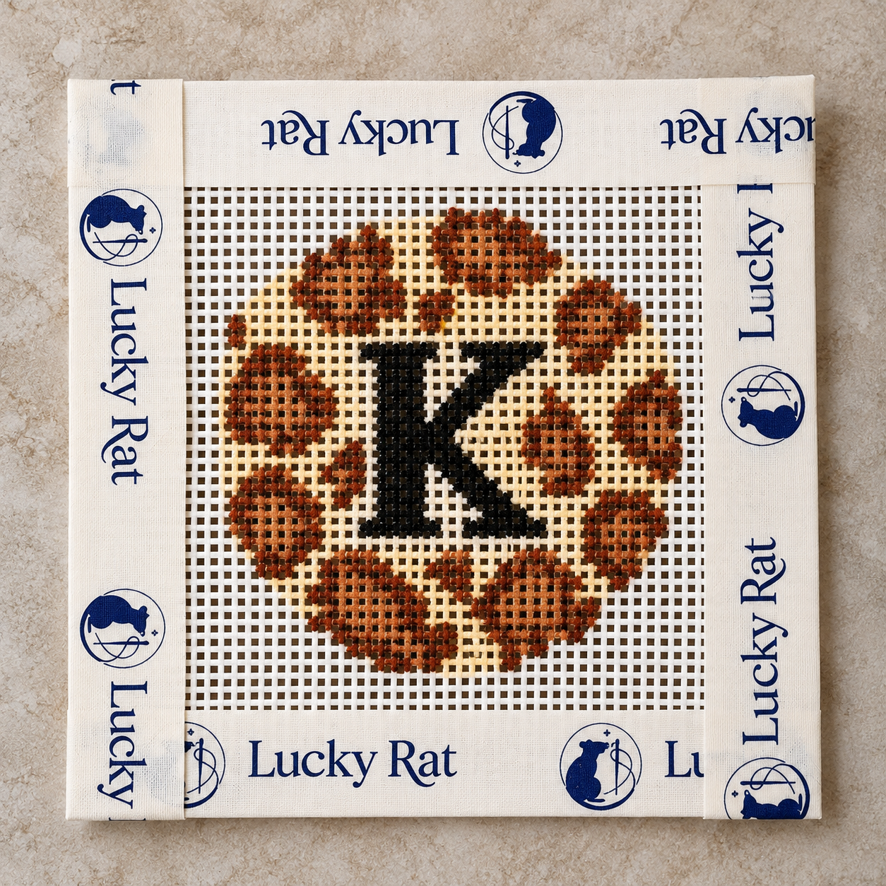 Leopard Print K Needlepoint Canvas.png