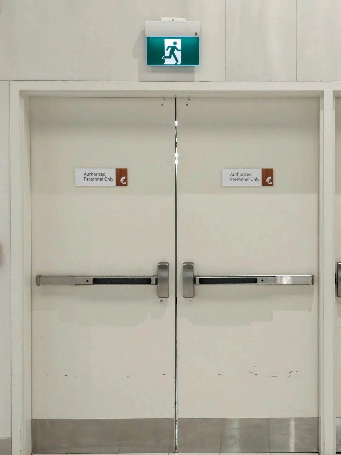 Double exit doors