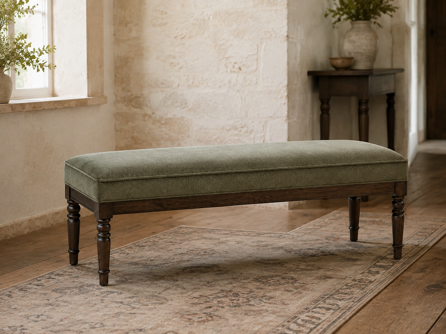 16 — Turned-Leg Bench
Enquire about this style →