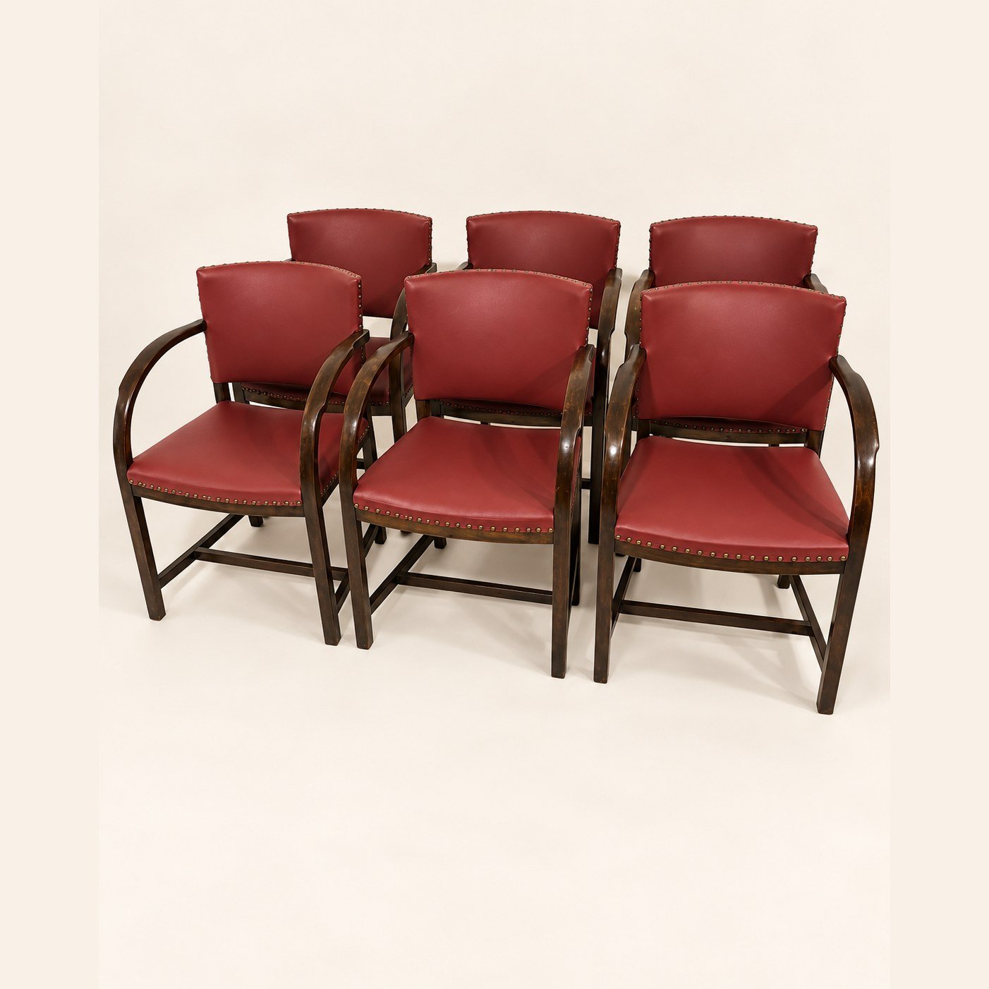 Burgundy Armchair Set — Before & After