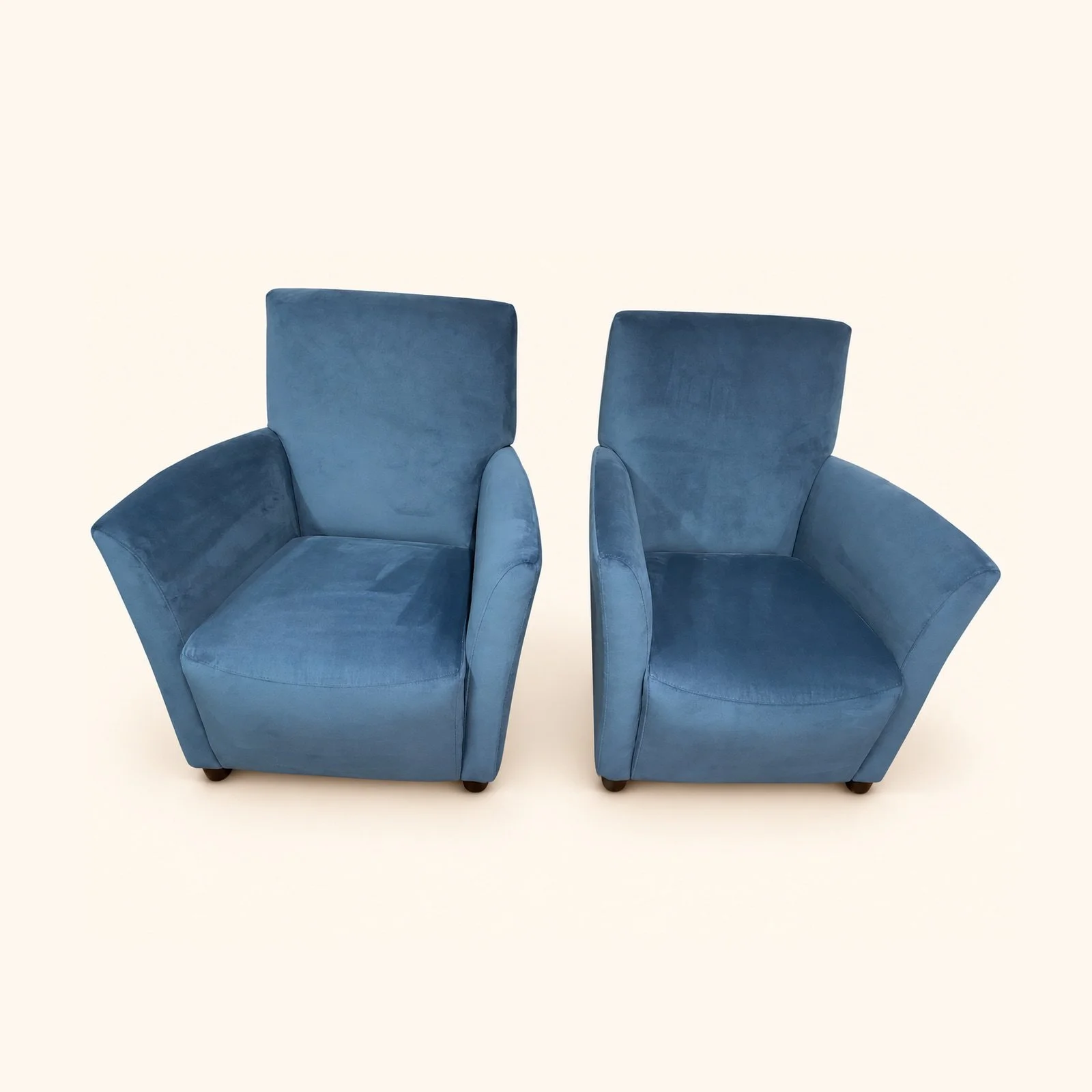 Blue Armchair Pair — Before & After