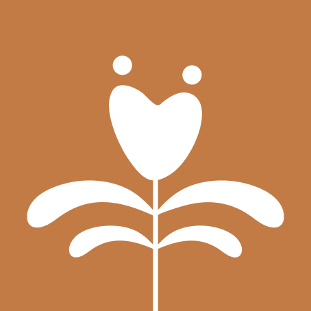 Orange Root Logo Flower Icon