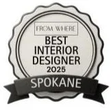 Best Interior Designer 2025, Spokane badge.