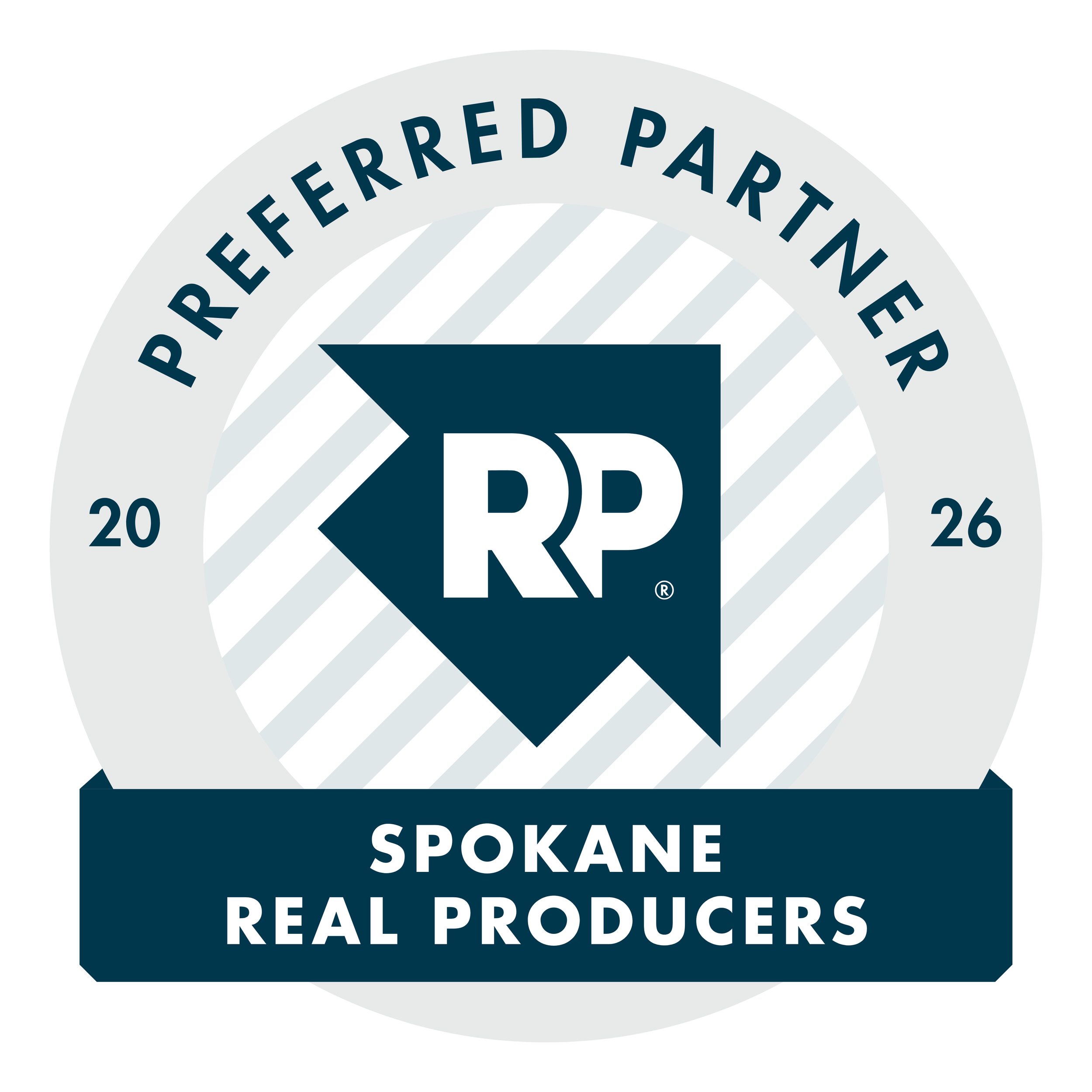 Spokane Real Producers Preferred Partner 2026 badge.