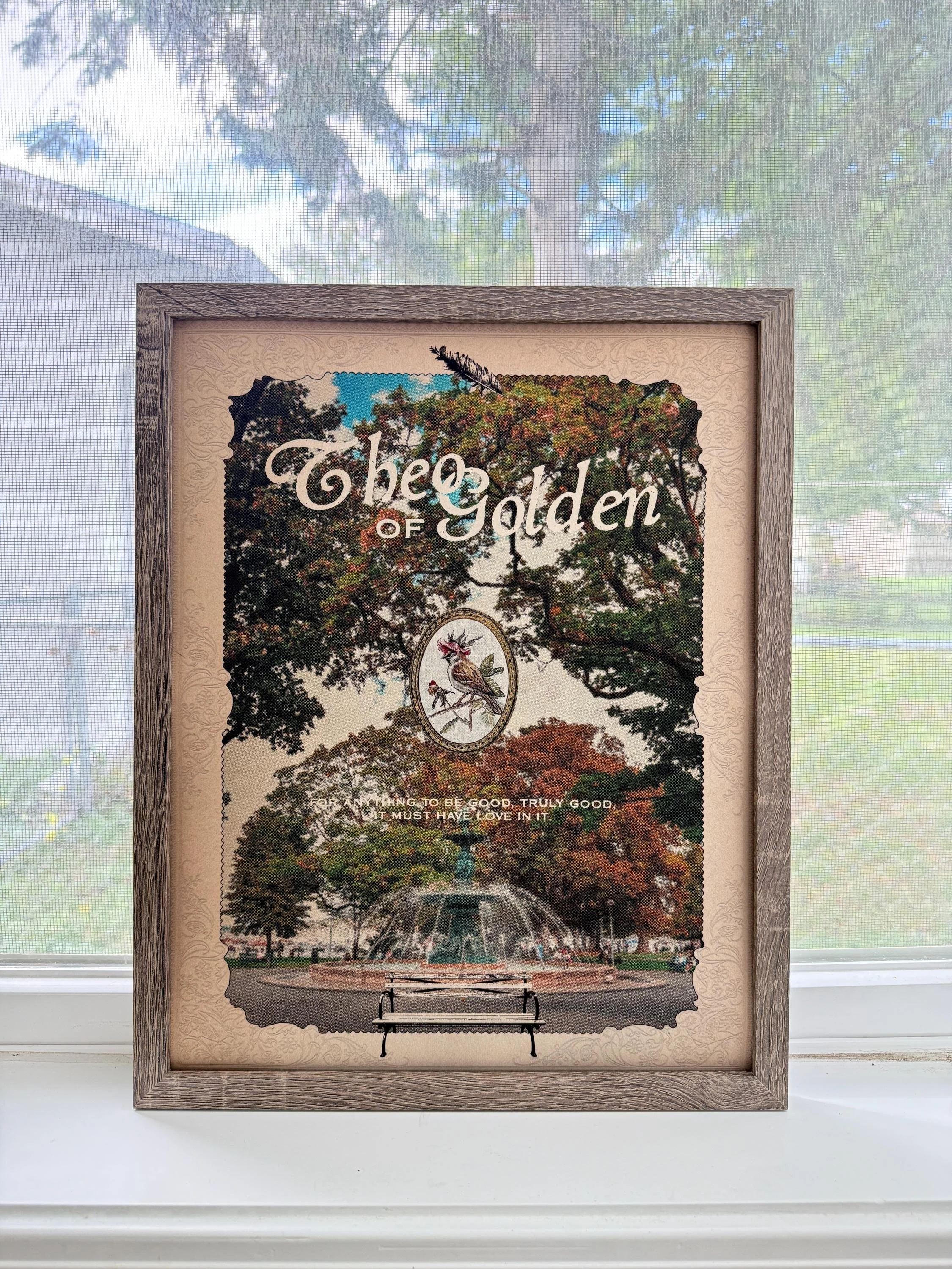 Theo of Golden Wall Art Print, Bookish Wall Decor, Literary Art, Book Lover Gift, Book Club Gift, Allen Levi Book Art, Reader Gift