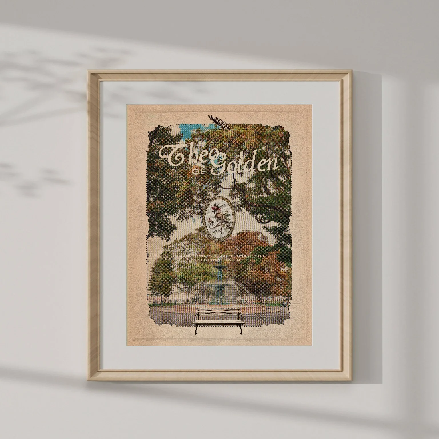 Theo of Golden Wall Art Print, Bookish Wall Decor, Literary Art, Book Lover Gift, Book Club Gift, Allen Levi Book Art, Reader Gift