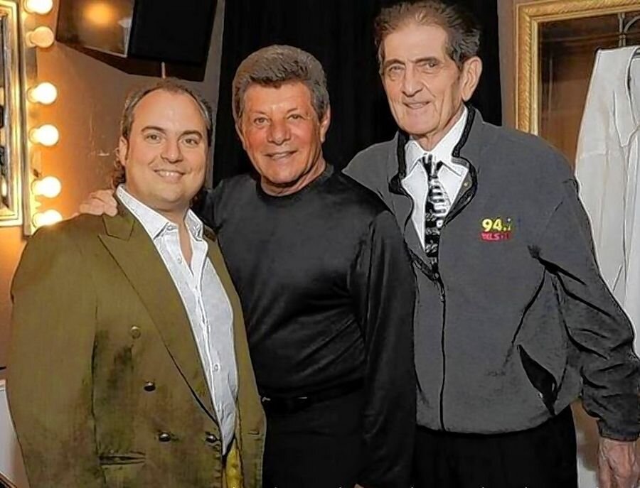 Ron Onesti, Frankie Avalon, and Dick Biondi
