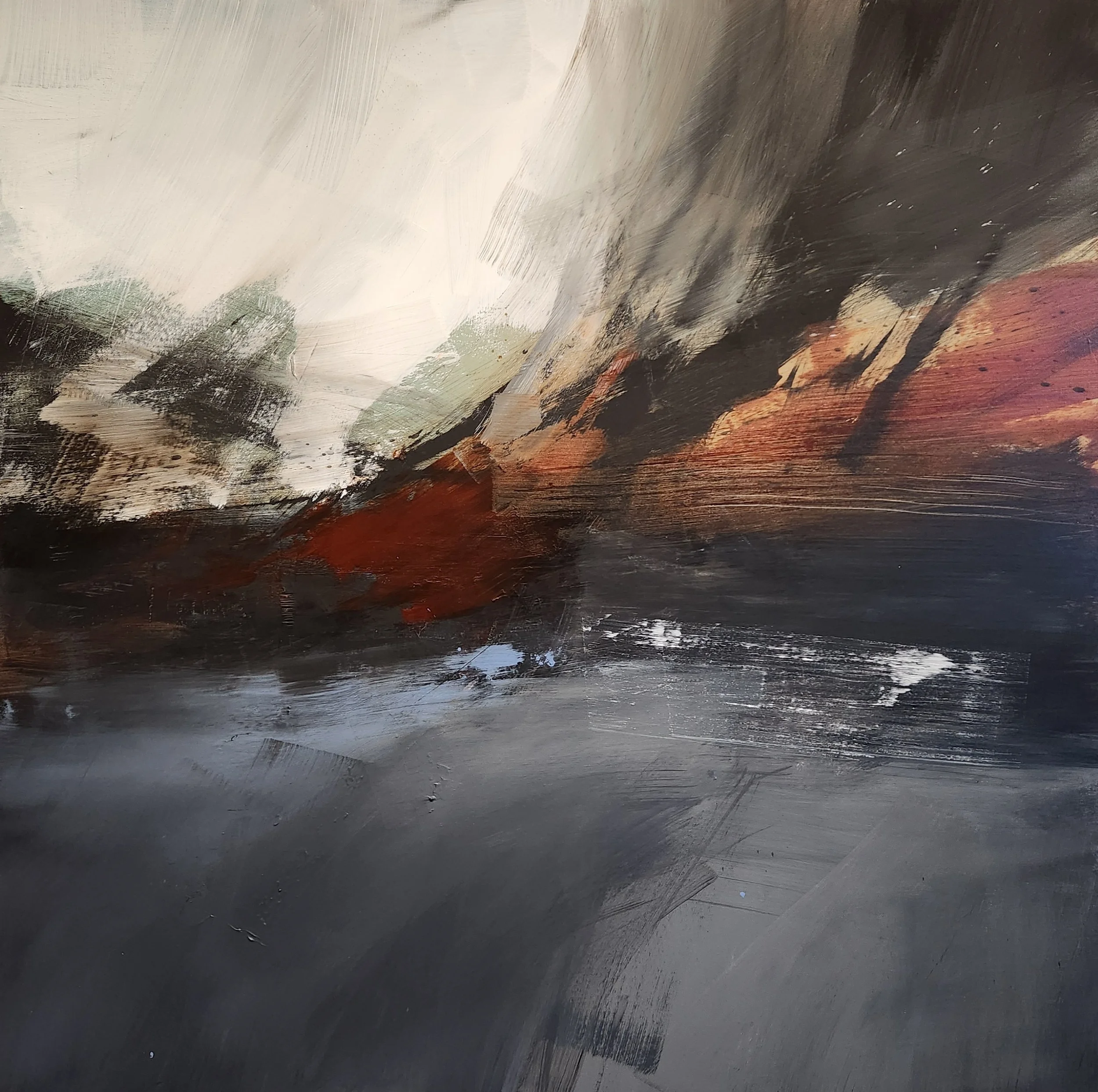 Autumn Wind, 52 x 52 inches, acrylic on canvas