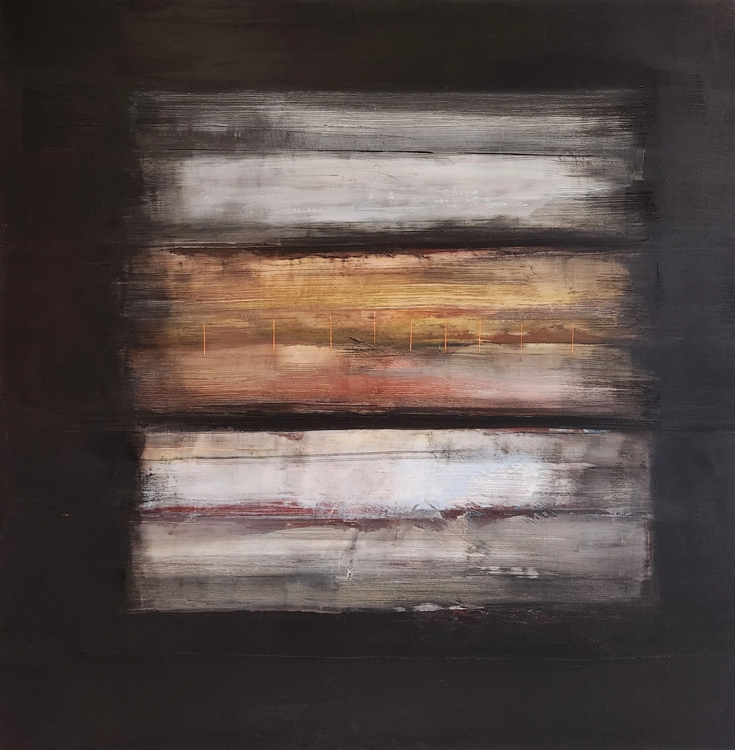 Temple of the Sun, 52 x 52 inches, acrylic on canvas