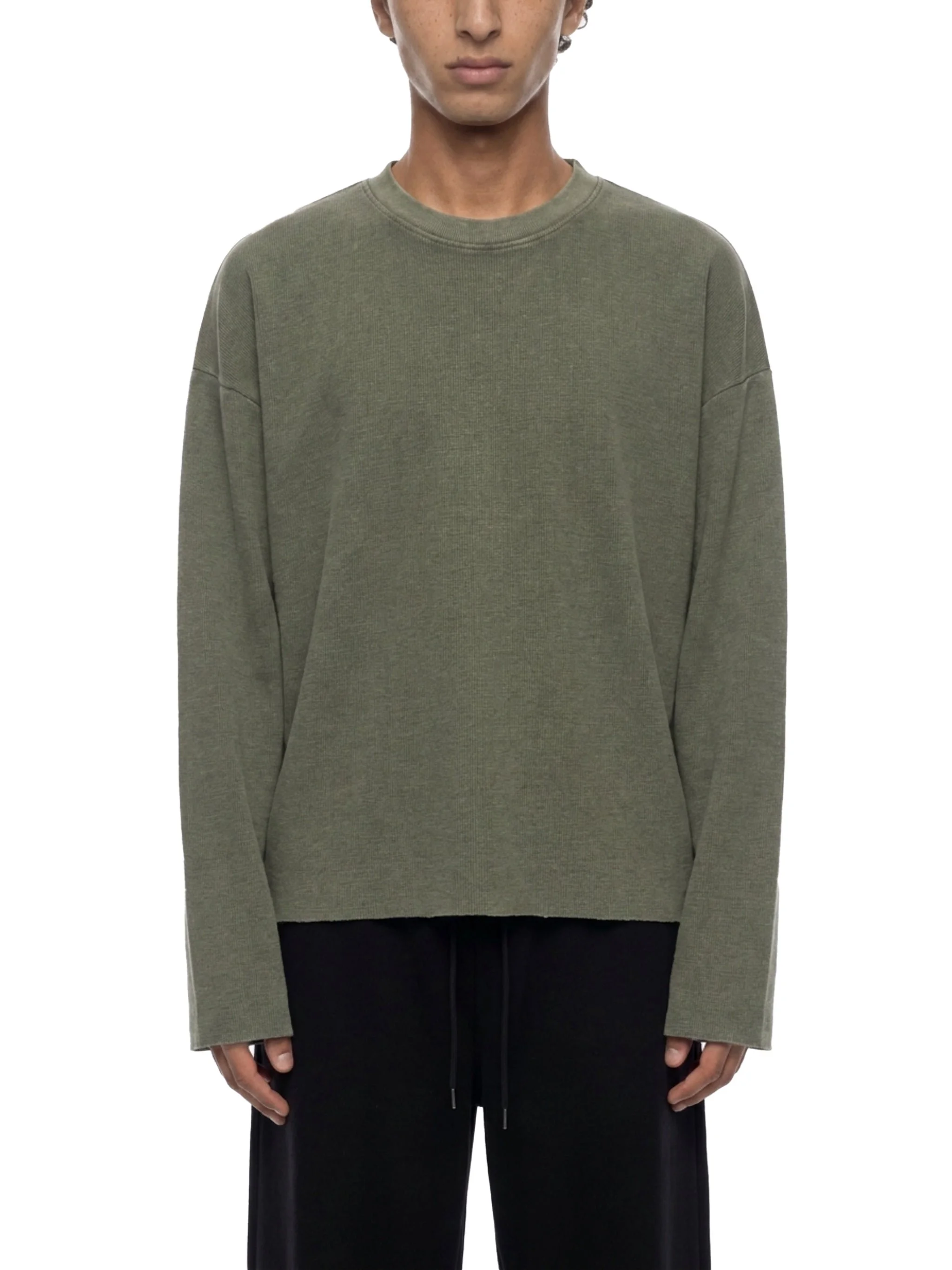 Vintage Waffle Raw-Edge Tee
