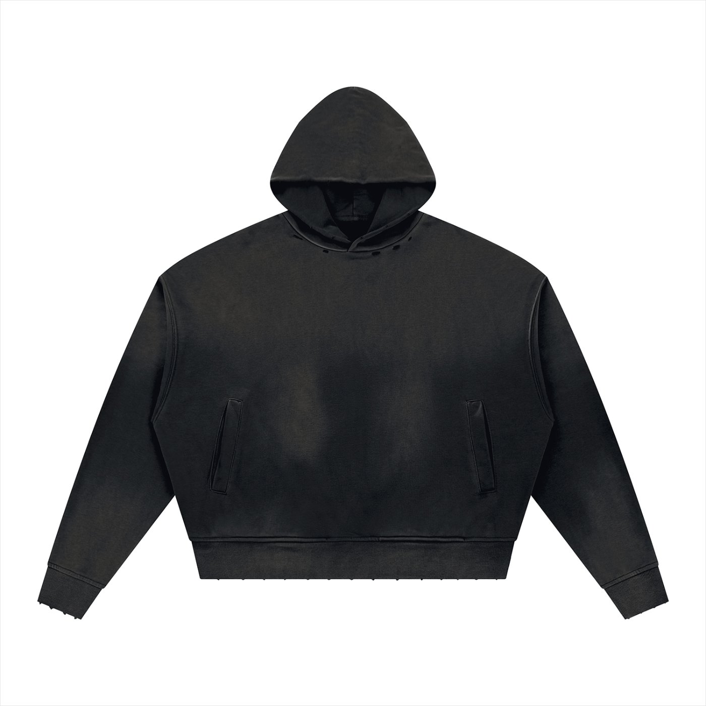 Sunfade Distressed Boxy Hoodie