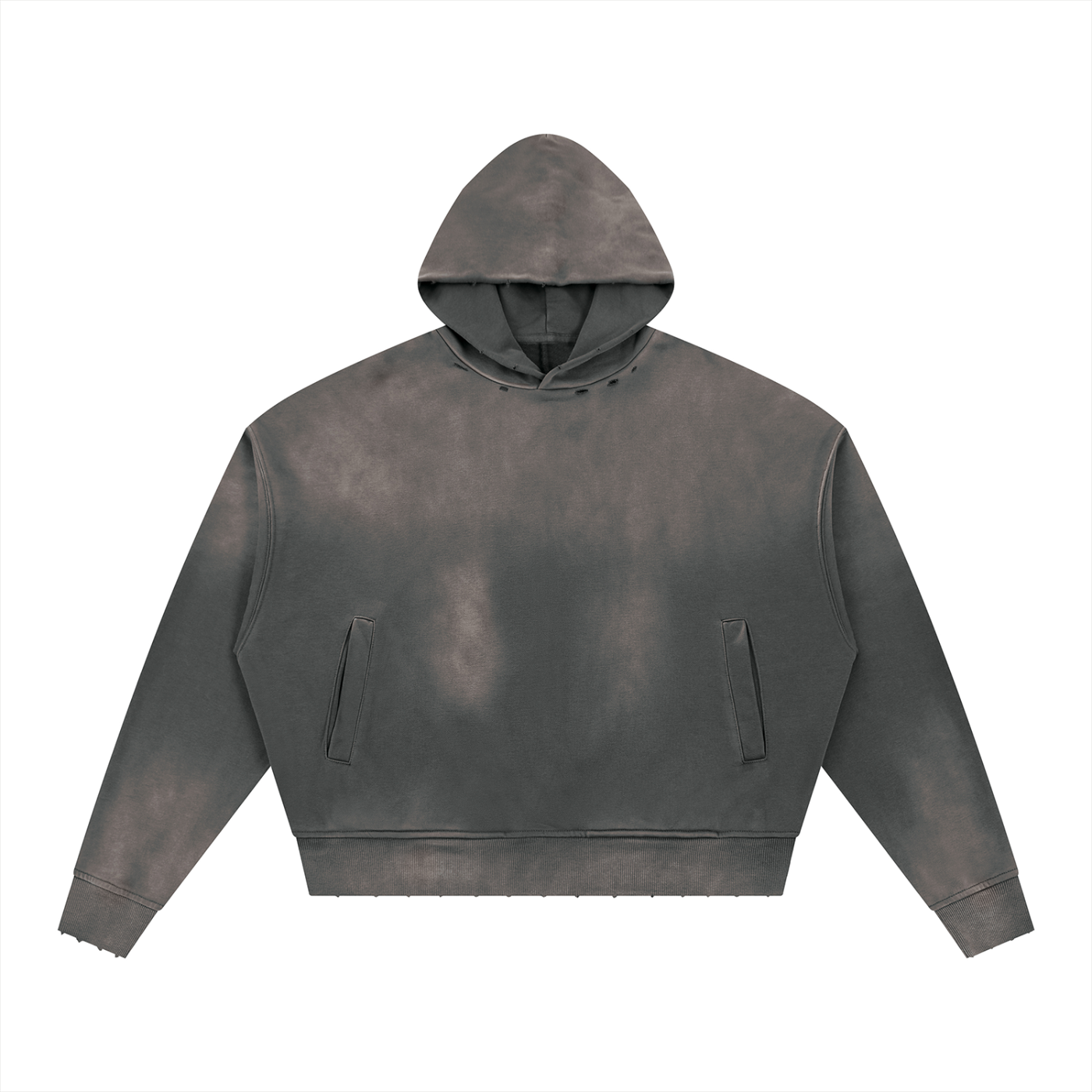 Sunfade Distressed Boxy Hoodie