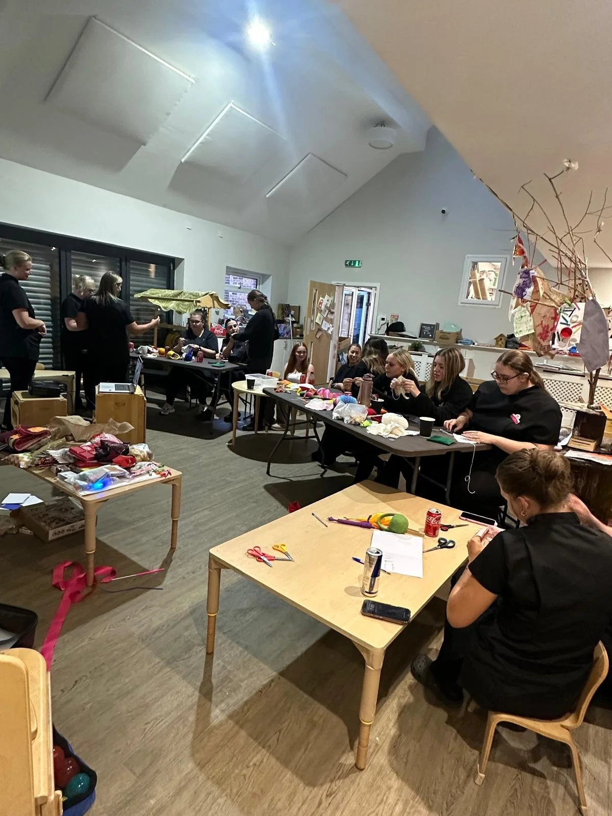 The Kiddiwinks Nursery team taking part in Getting Ready to Write training in Stockport.