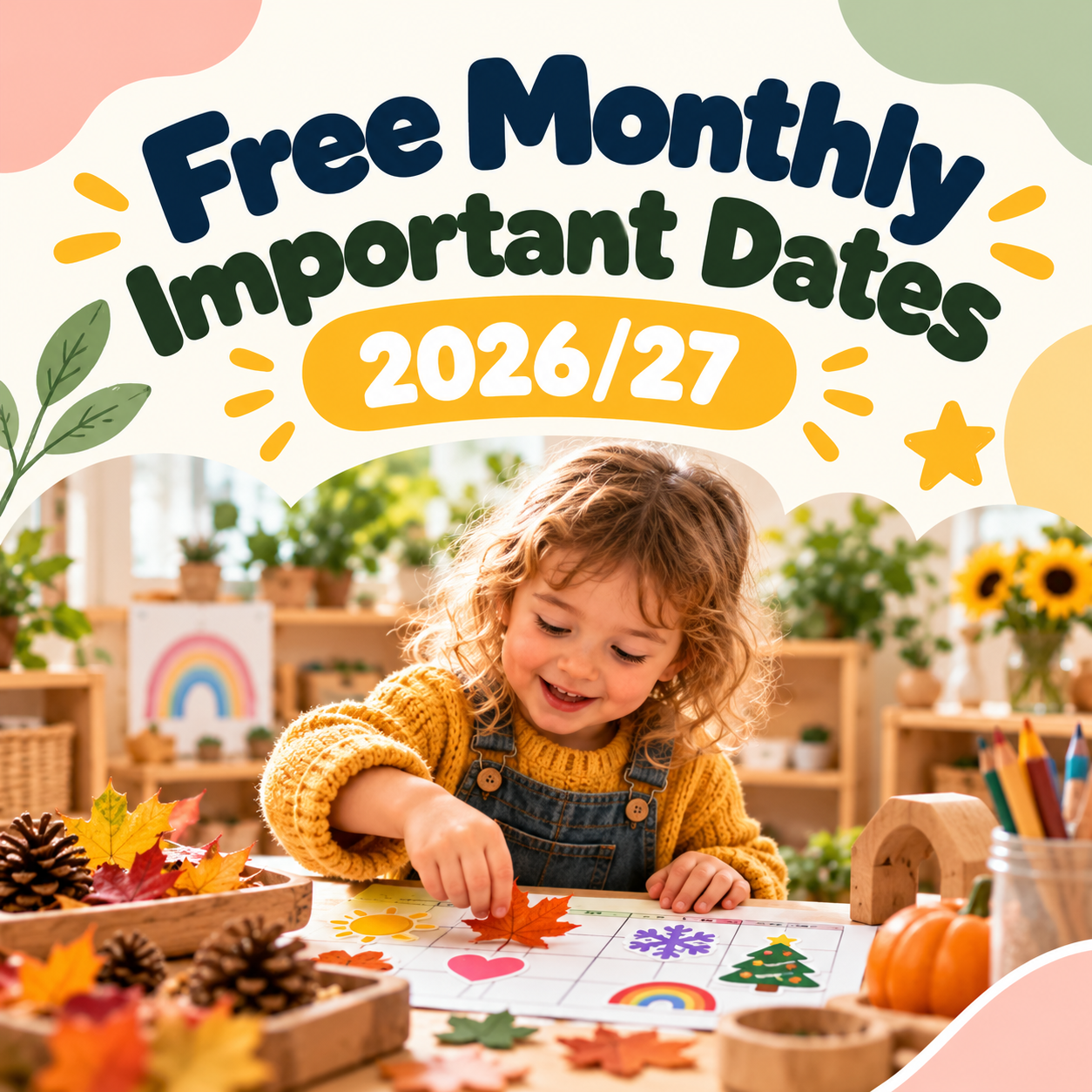 Free Monthly Important Dates 2026/27