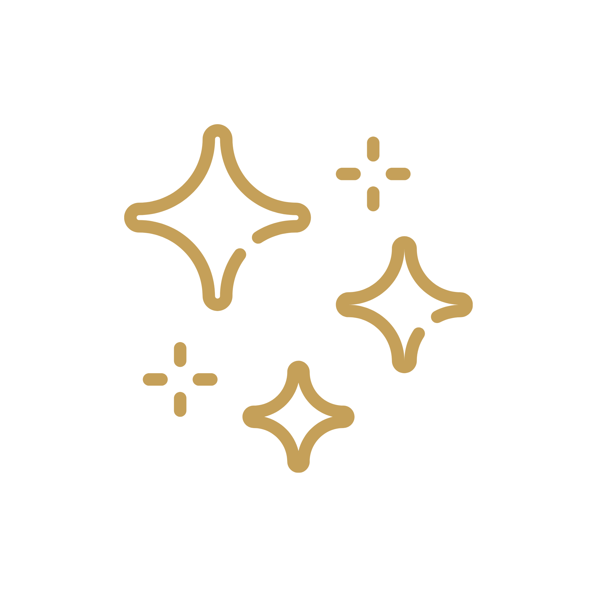 Sparkles icon representing transformation and confidence